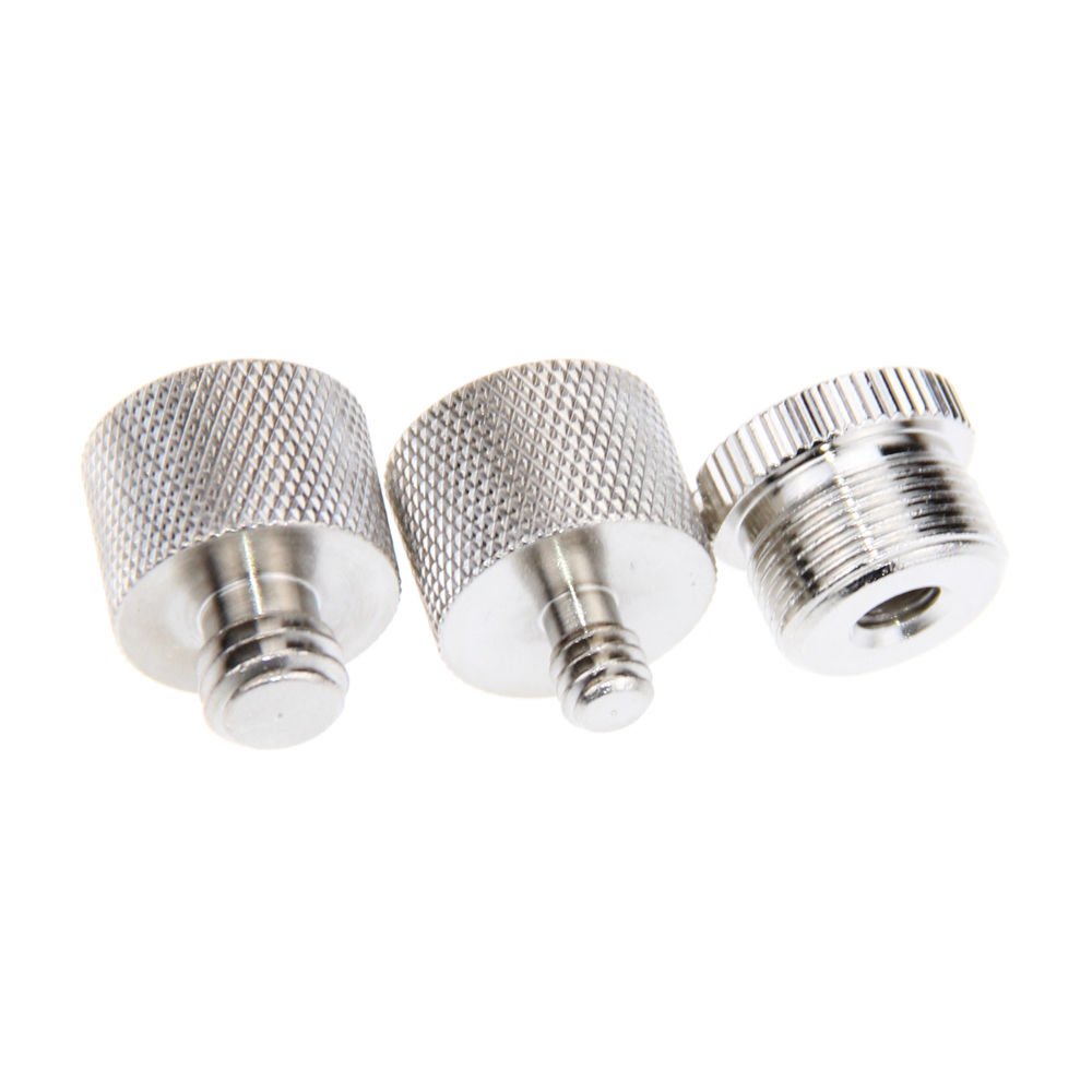 CAMVATE 3in 1 Microphone/Mic Clip Stand Thread Adapter 1/4"to 5/8" & 1/