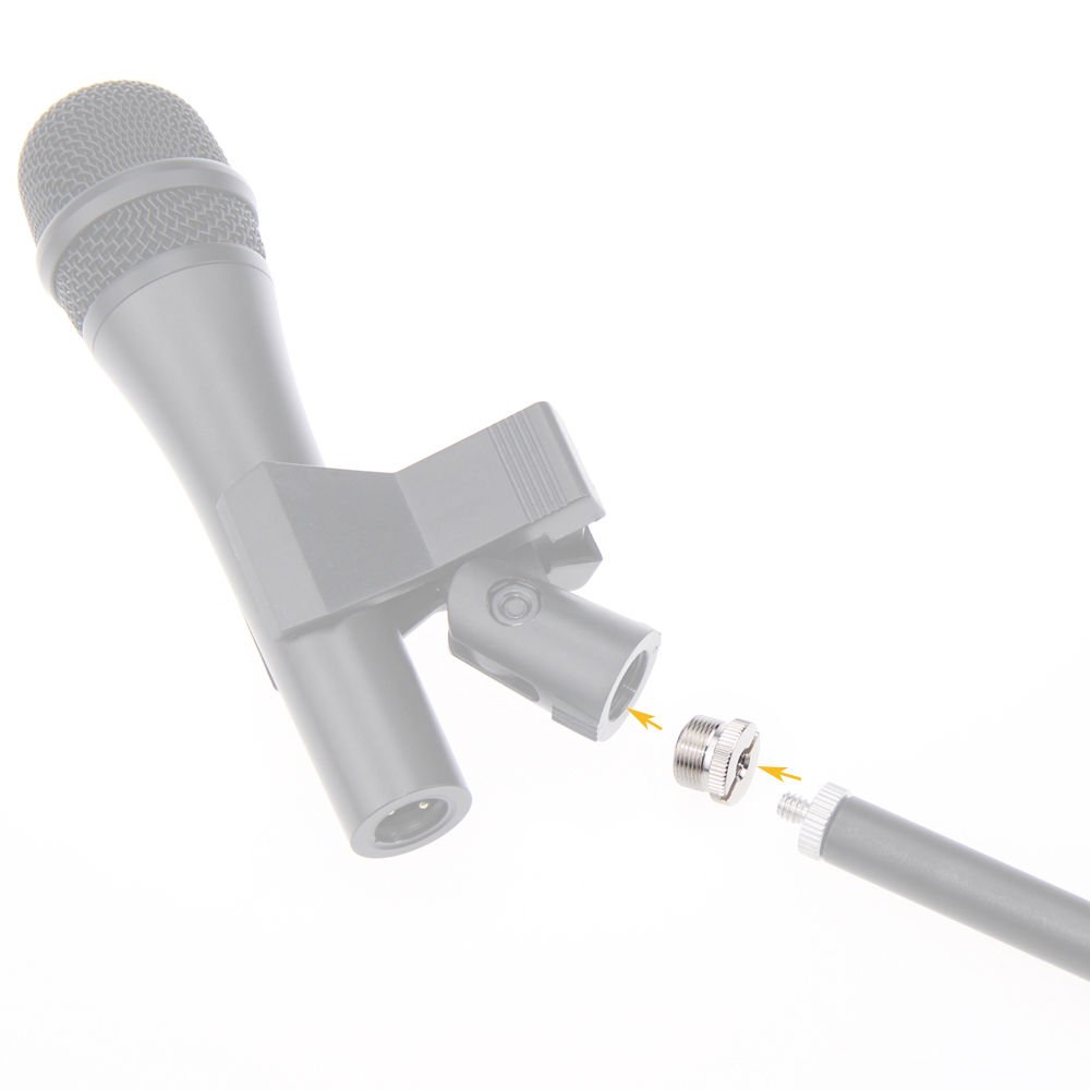 2pcs Mic Microphone Stand Thread Adapter 3/8"16 Female to 5/8"27 Male