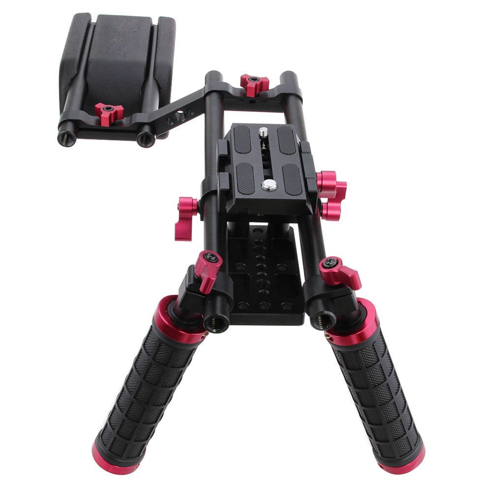 CAMVATE camera camcorder DSLR stabilizer shoulder Mount support Rig kit w/Dual hand grip