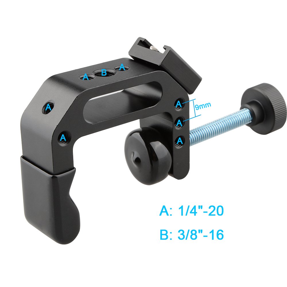 Universal CClamp Desktop Mount Holder Stand with Cold Hot Shoe Mount C1154