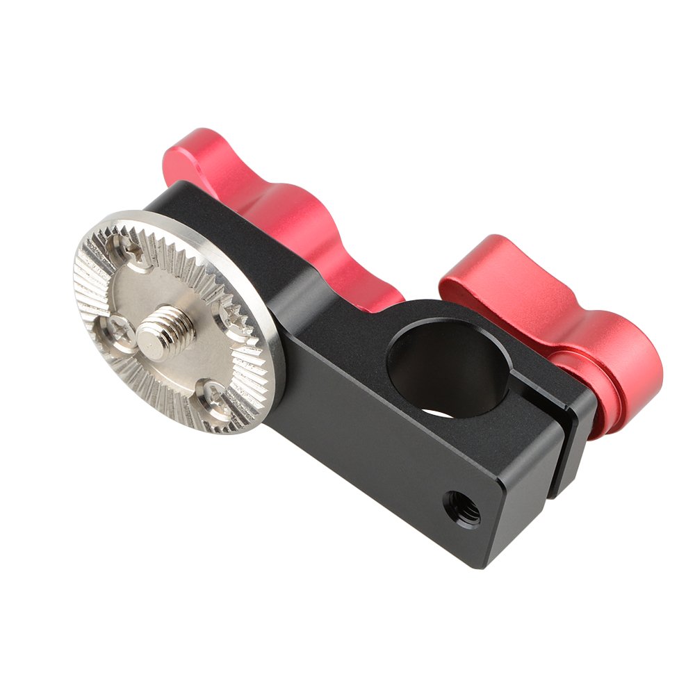 CAMVATE 15mm Rod Clamp with Male ARRI Rosette Mount (Red Thumbscrew ...