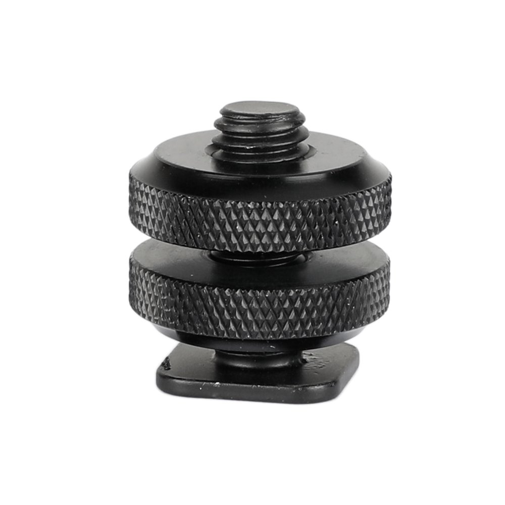 CAMVATE Shoe Mount Adapter With 3/8"-16 Male Thread & Lock Nuts C2124