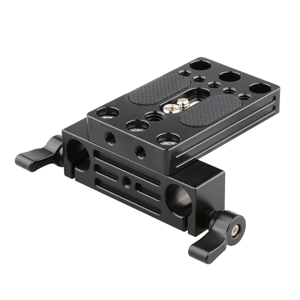 CAMVATE Camera Baseplate Integrated With 15mm Dual Rod Clamp For Shoulder Support Rig C2109