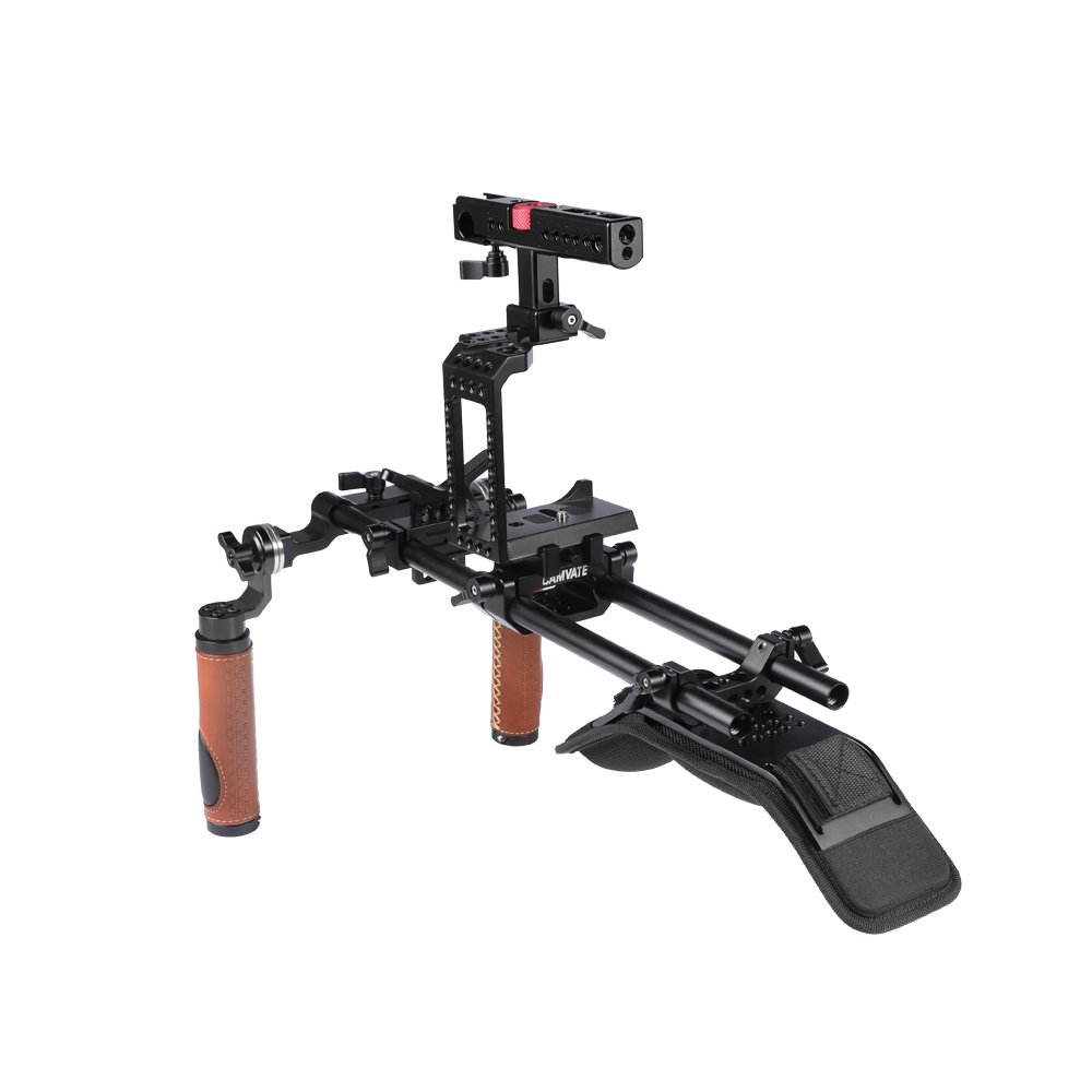 Pro Camera Shoulder Mount Rig With Half Cage Manfrotto Quick Release