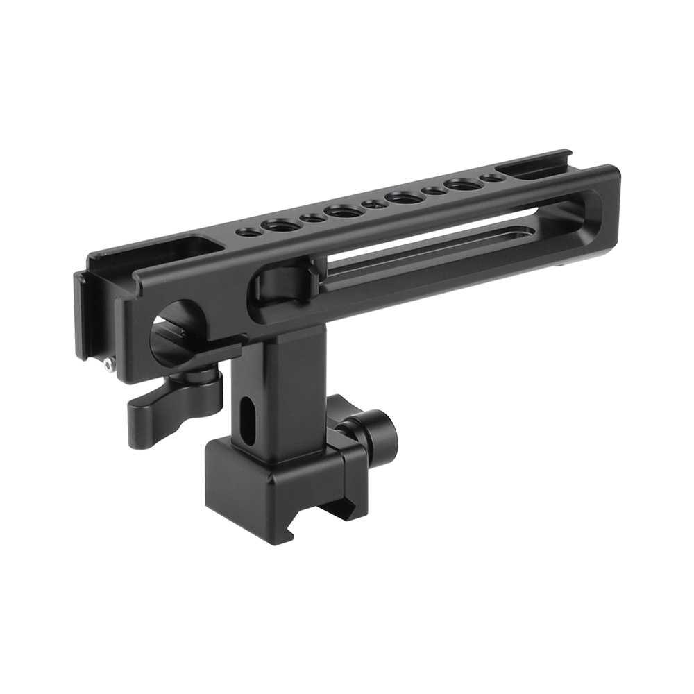 NATO Top Handgrip With Built-in 15mm Rod Clamp & Shoe Mount Adapters For Camera Cage Kit C2486