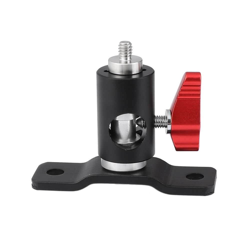 Light Stand Head Adapter + 1/4''-20 Male Screw Connector With Bottom Pedestal Wall / Table Mount