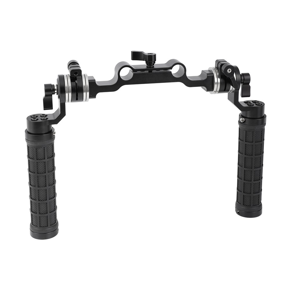 Rubber Handgrip With M6 ARRI Rosette Mount Connection & 15mm Railblock For Shoulder Rig C2490