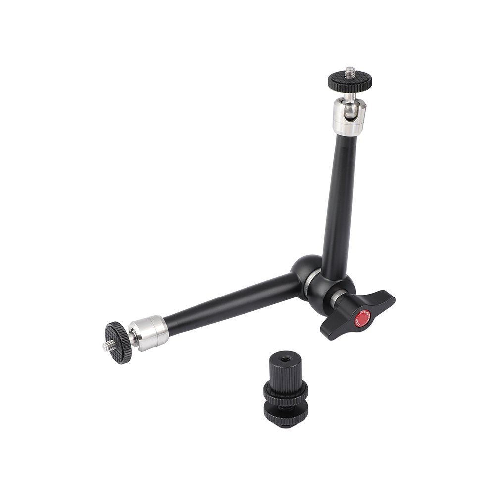 CAMVATE Upgraded Heavy-duty 11" Articulating Magic Arm With 1/4'' Male Threads & Shoe Mount C2492