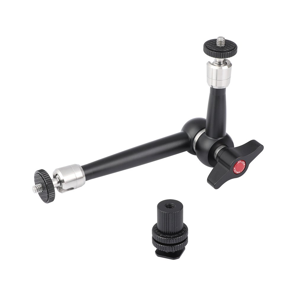CAMVATE Heavy-duty 9'' Articulating Magic Arm With 1/4'' Male Threads & Shoe Mount Item Code: C2493