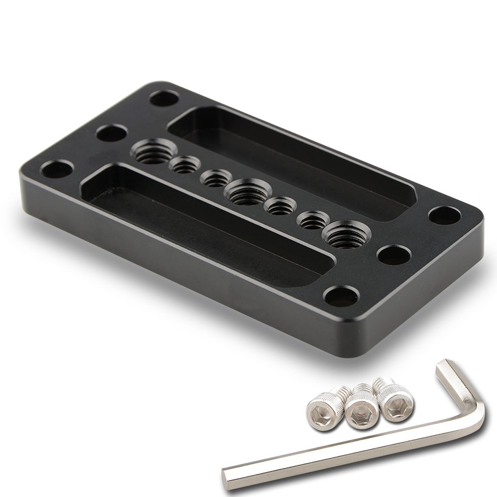 1/4" & 3/8" Thread Cheese Baseplate Tripod Mounting Plate for Railblock Camera Cage Stabilizer C1579