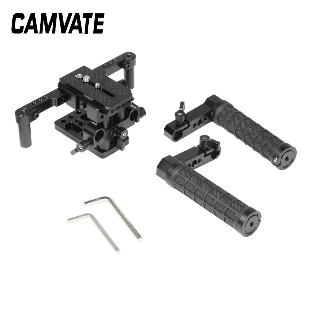 Manfrotto Quick Release Tripod Mount Base Plate With 15mm Rod Clamp