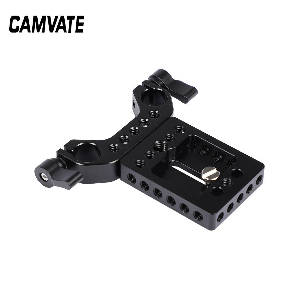 General-use Camera Baseplate With 1/4"-20 Mounting Thread & 15mm Railblock For DSLR Rig C2507