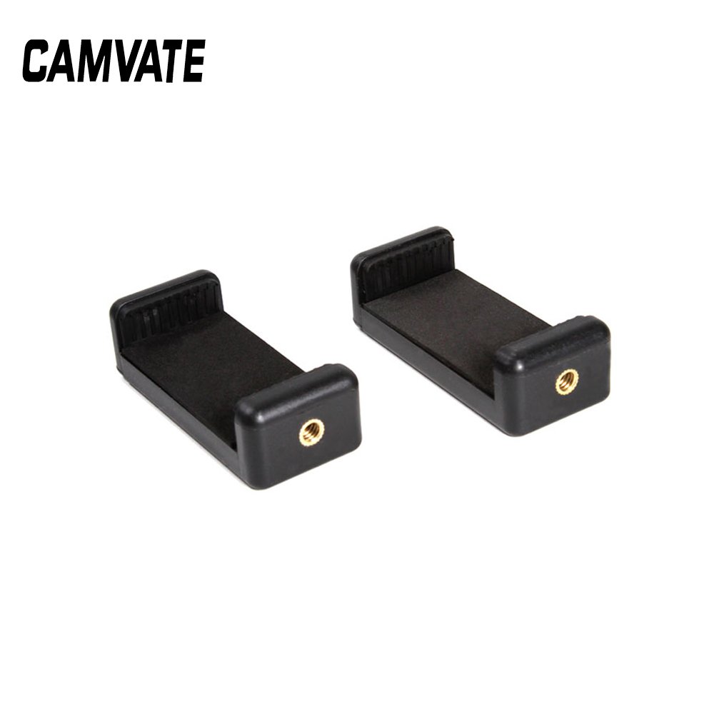 CAMVATE Solid Smartphone Clip Holder With 1/4"-20 Mounting Points (2 Pieces)C2517