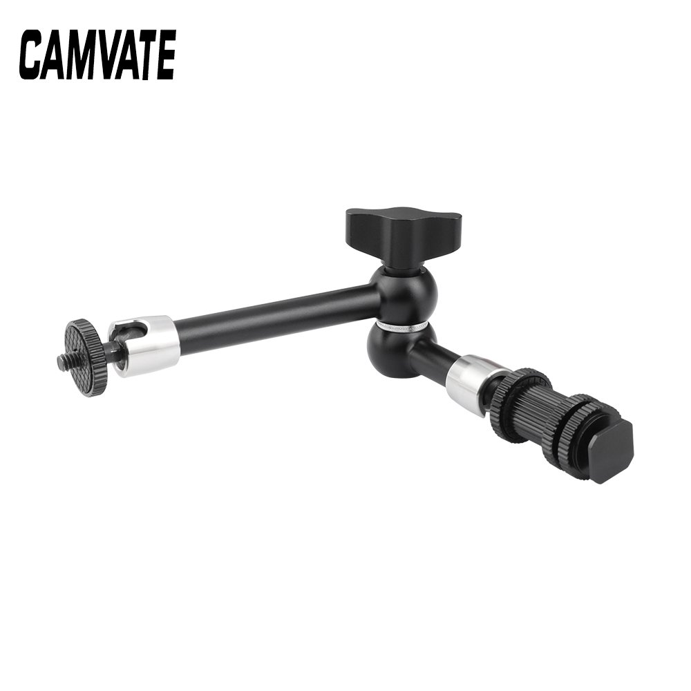 CAMVATE Versatile 9" Articulating Magic Arm & Shoe Mount (Black Knob) C2520
