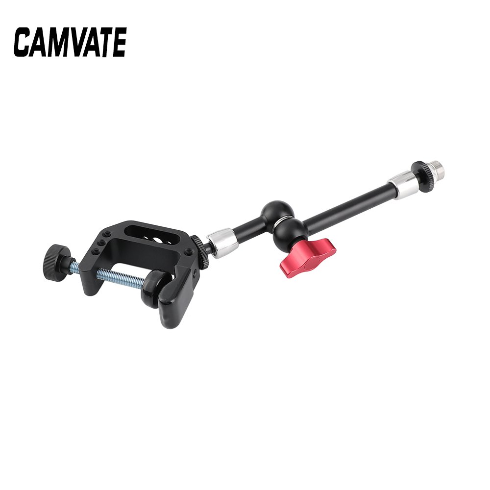 C Clamp + Articulating Magic Arm (203mm long) With 5/8"-27 Microphone Screw Adapter C2525