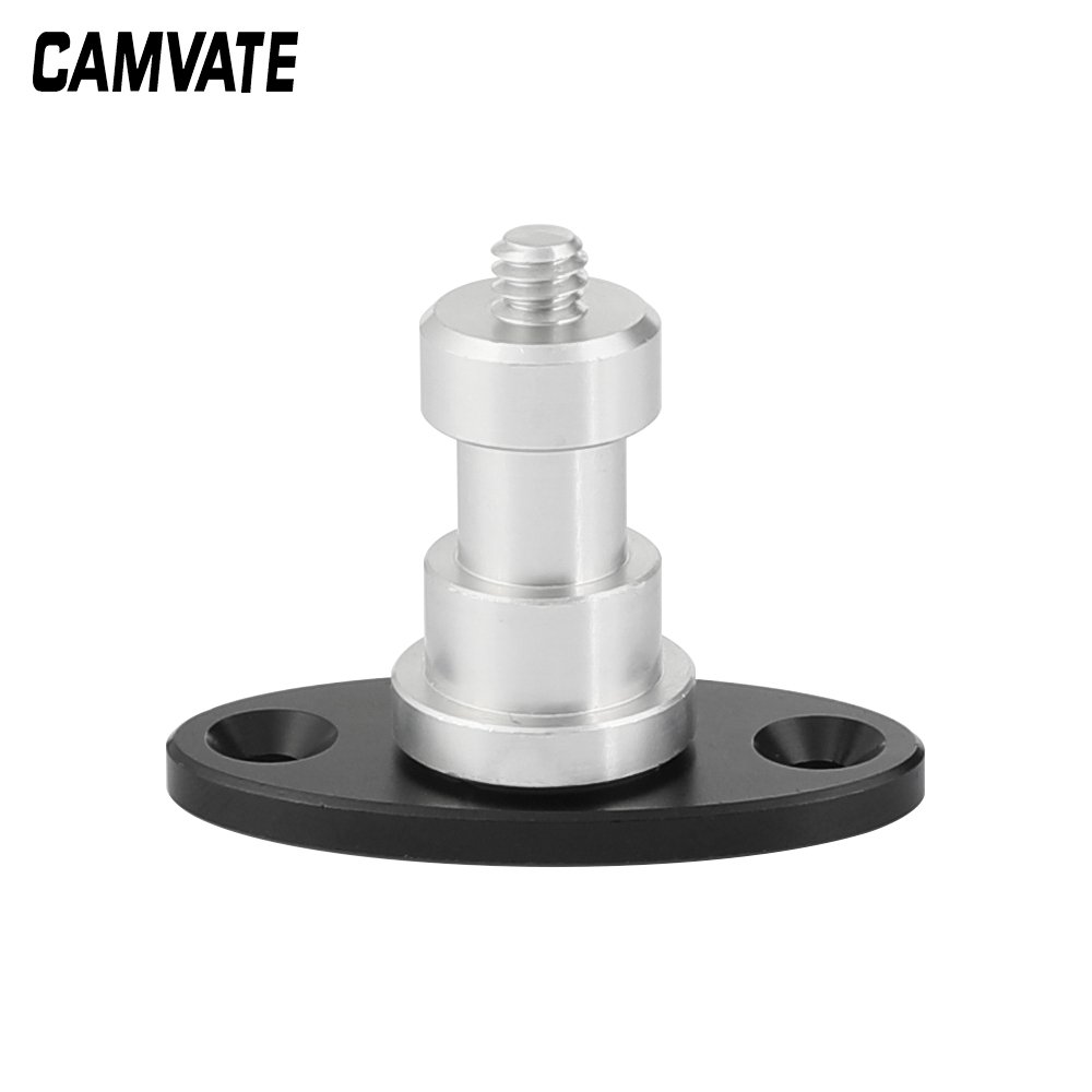 1/4"-20 Male Thread Screw Connector With Oval Base For Wall / Table / Ceiling Mounted Accessory