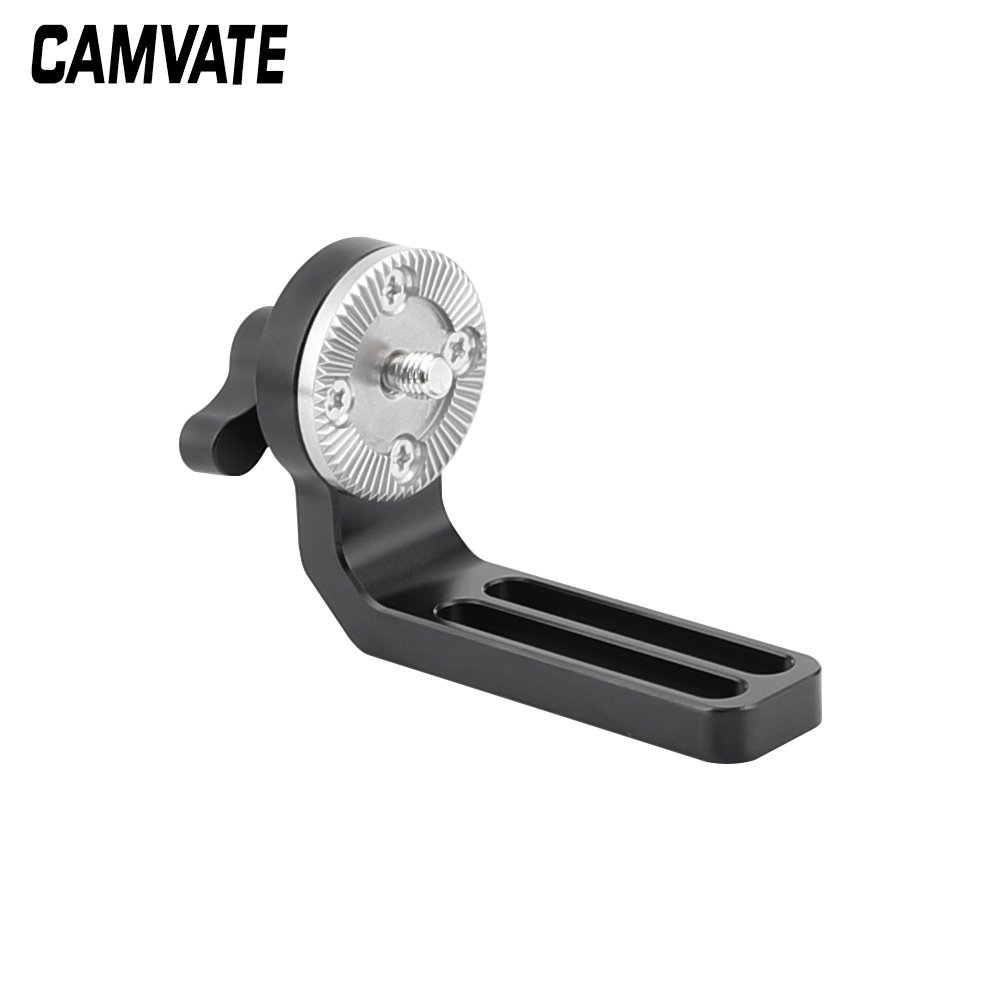 CAMVATE Standard ARRI Rosette Extension Part With M6 Lock Knob & Double 1/4" Mounting Groove C2546