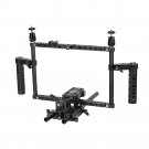 Full Frame DSLR Camera Cage Rig With 15mm Rod Support System & Manfrotto Quick Release Baseplate