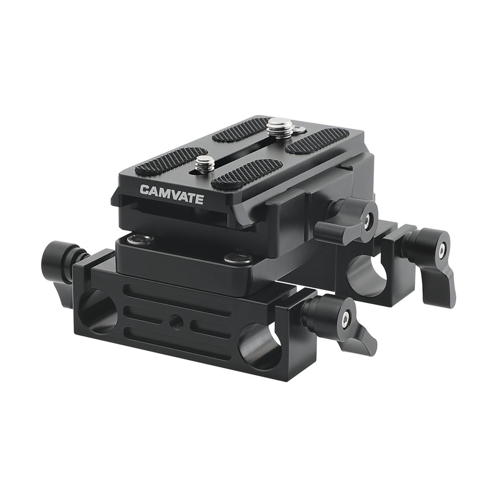 Manfrotto Quick Release Plate With Double 15mm LWS Rod Holder For