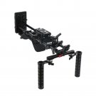 CAMVATE Pro Shoulder Mount Rig With Manfrotto Baseplate & Rosette Cheese Handgrip & Lens Support