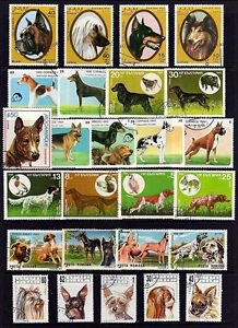 DOGS - HUNTING DOGS - POODLE - TERRIER ++++ - 59 DIFFERENT - CTO NH STAMPS!
