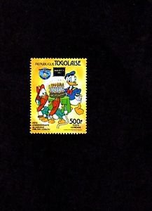 TOGO -1984 - DISNEY - DONALD DUCK - 50th ANNIV - AMERIPEX OVPT - MINT - SINGLE!