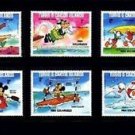 TURKS & CAICOS - 1984 - DISNEY - OLYMPICS - MICKEY - DONALD - MINT SET OF 6!