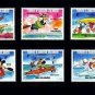 TURKS & CAICOS - 1984 - DISNEY - OLYMPICS - MICKEY - DONALD - MINT SET OF 6!