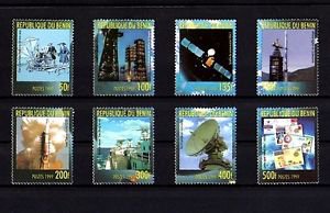 BENIN - 1999 - SPACE - SATELLITE - CHINA STAMP EXPO - 8 X MINT SET!