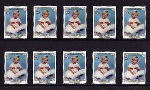 AITUTAKI - 1984 - PRINCE HENRY - BIRTH - ROYALTY - LOT of  TEN - MNH SINGLES!