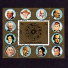 FUJEIRA - 1972 - KENNEDY - GANDHI - NAPOLEON - EDISON +++ CTO NH S/SHEET!