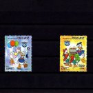 TOGO - 1984 - DISNEY - DONALD DUCK - 50th BIRTHDAY - 2 X MINT - MNH SINGLES!