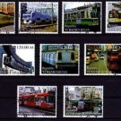 TURKMENISTAN - 2000 - TRAIN - RAILWAY - STREET CAR - TROLLEY - CTO NH SET OF 9!