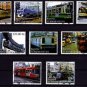 TURKMENISTAN - 2000 - TRAIN - RAILWAY - STREET CAR - TROLLEY - CTO NH SET OF 9!