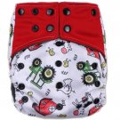 Happy Flute Night AIO Reusable Bamboo Charcoal Diaper