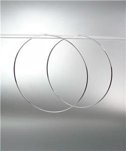 CHIC Lightweight Thin Silver Continuous INFINITY 2 1/2" Diameter Hoop Earrings