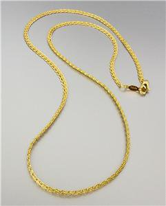 18 kt Gold EP Plated 18 Inch Weave Style Chain Necklace