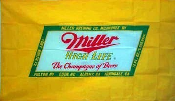 MILLER High Life Beer FLAG, 3'x5' cloth poster banner FLAG