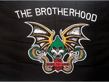 The Brotherhood Biker FLAG, 3'x5' cloth poster banner Harley FLAG