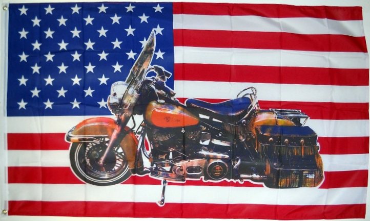 Harley Dresser 64 Motorcycle FLAG, 3'x5' cloth poster banner FLAG