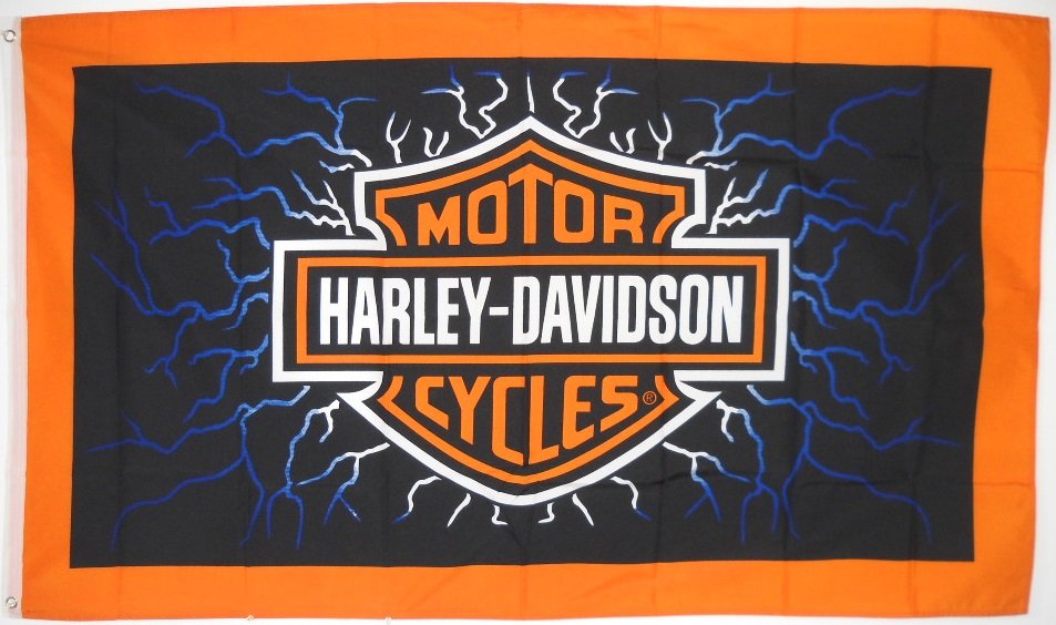 HARLEY LIGHTNING Motorcycle FLAG, 3'x5' Biker poster banner FLAG