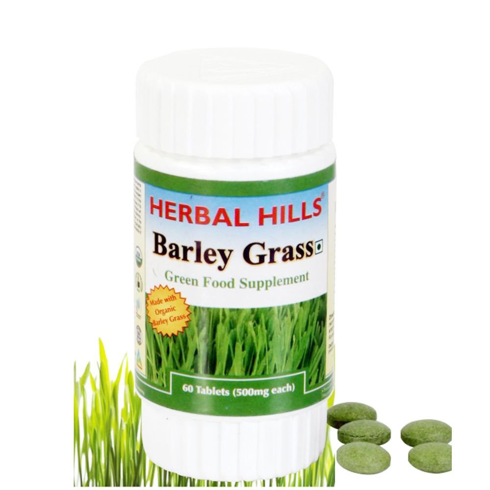 Herbal Hills Barley Grass 60 Tablets Supports for kidney,Diabetes
