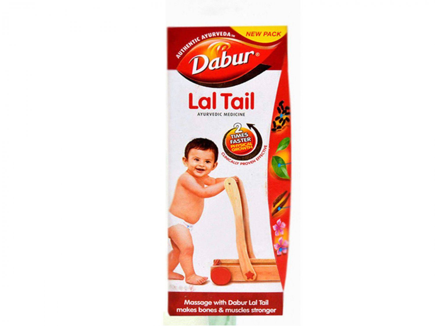 Dabur Lal Tail Baby Massage Oil Ayurvedic Strengthens Bones & Muscles ...