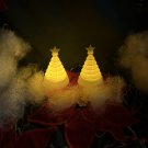 Set of 2 Glowing Holiday Trees – LED Tea Lights Included