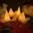 Set of 4 Glowing Holiday Trees – LED Tea Lights Included