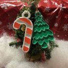 Candy Cane & Tree Ornaments – Festive Pair