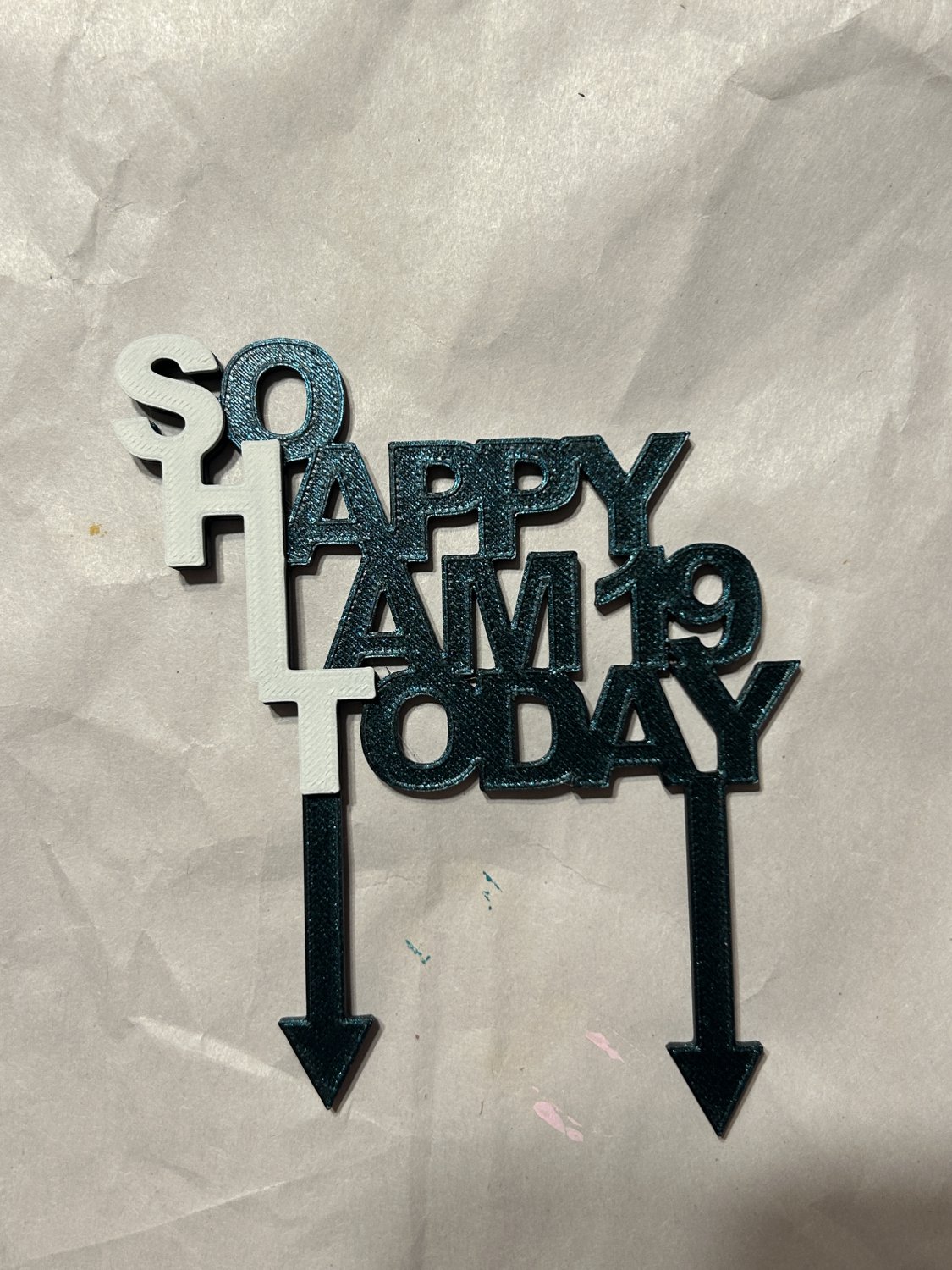 Funny Birthday Cake Topper &acirc;�� &acirc;��S**T&acirc;�� with Custom Number