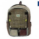 Pure Hemp Multi Pocket Backpack Handmade Nepal with Laptop Sleeve, Shoulder Bag