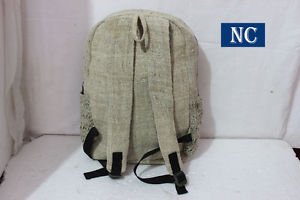 Nepali Handmade Pure Hemp Rasta Backpack with Laptop Sleeve -Fashion Cute Travel