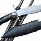 10.5" Hand Forged Full Tang Bowie,Outdoor Khukuri Knife,EGKH Kukri Blade Machete